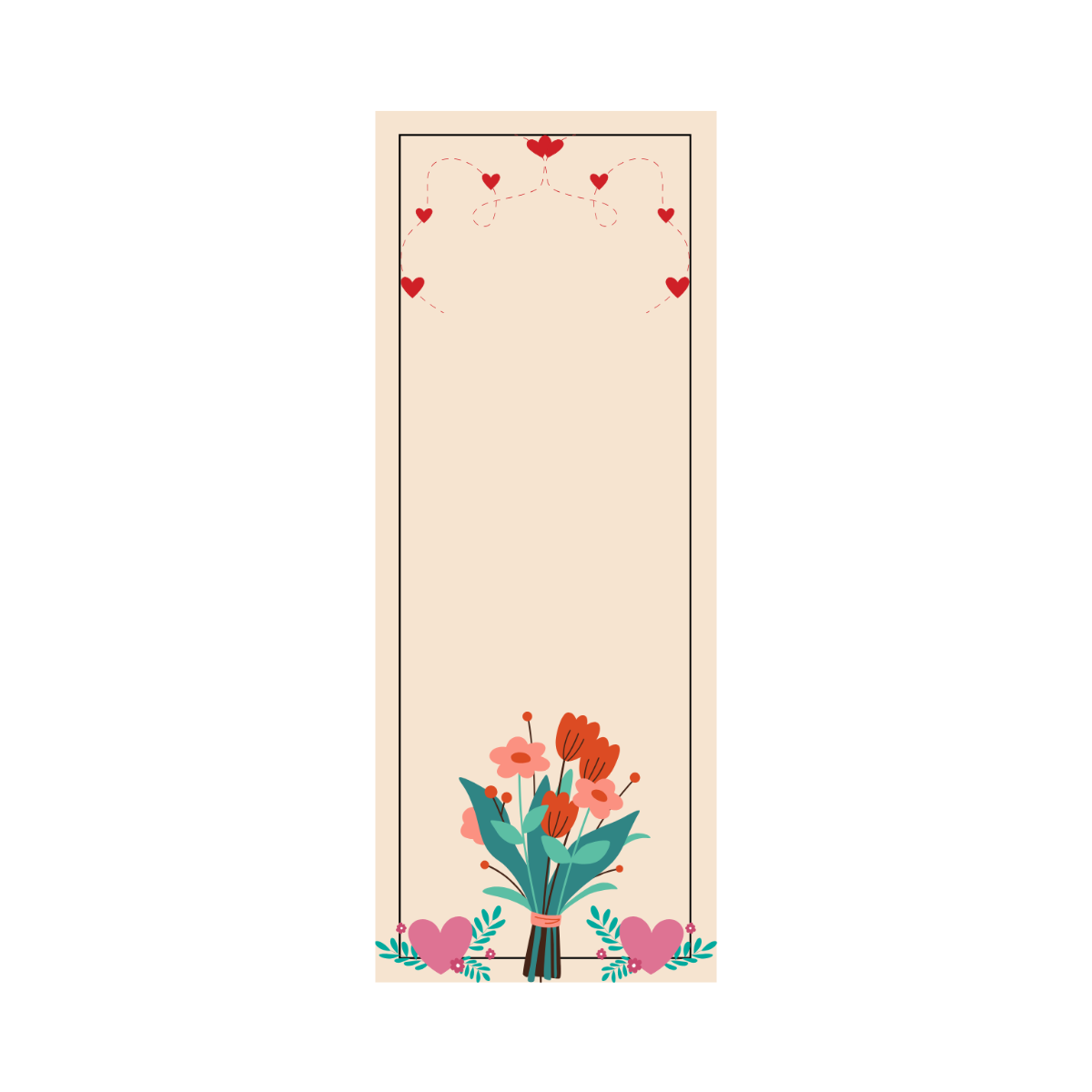 Free Mother's Day Bookmark Clipart Template to Edit Online