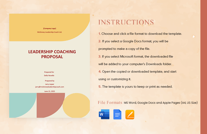 Leadership Coaching Proposal Template