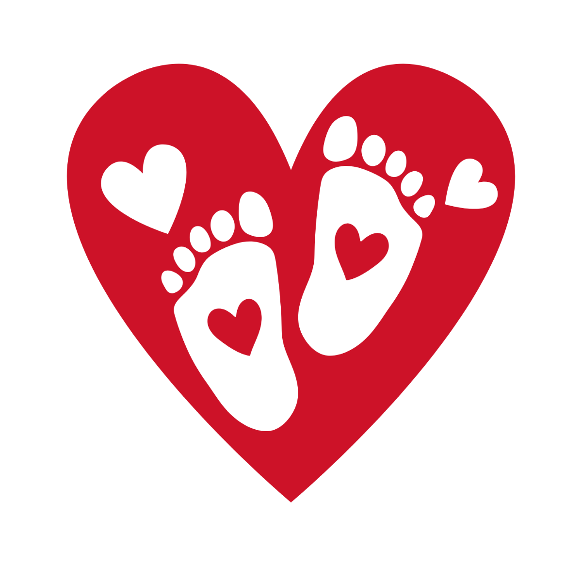 Free Mother's Day Baby Footprint Clipart Template to Edit Online