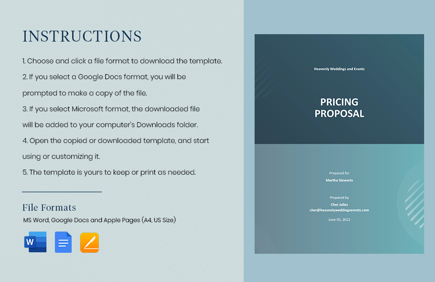 Editable Pricing Proposal Template - Download in Word, Google Docs ...