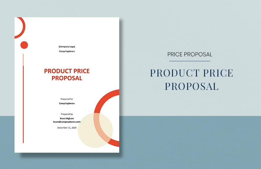 Product Price Proposal Template in Word, Google Docs, Apple Pages