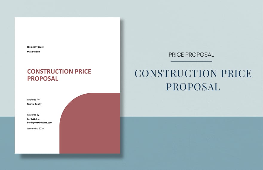 Construction Price Proposal Template