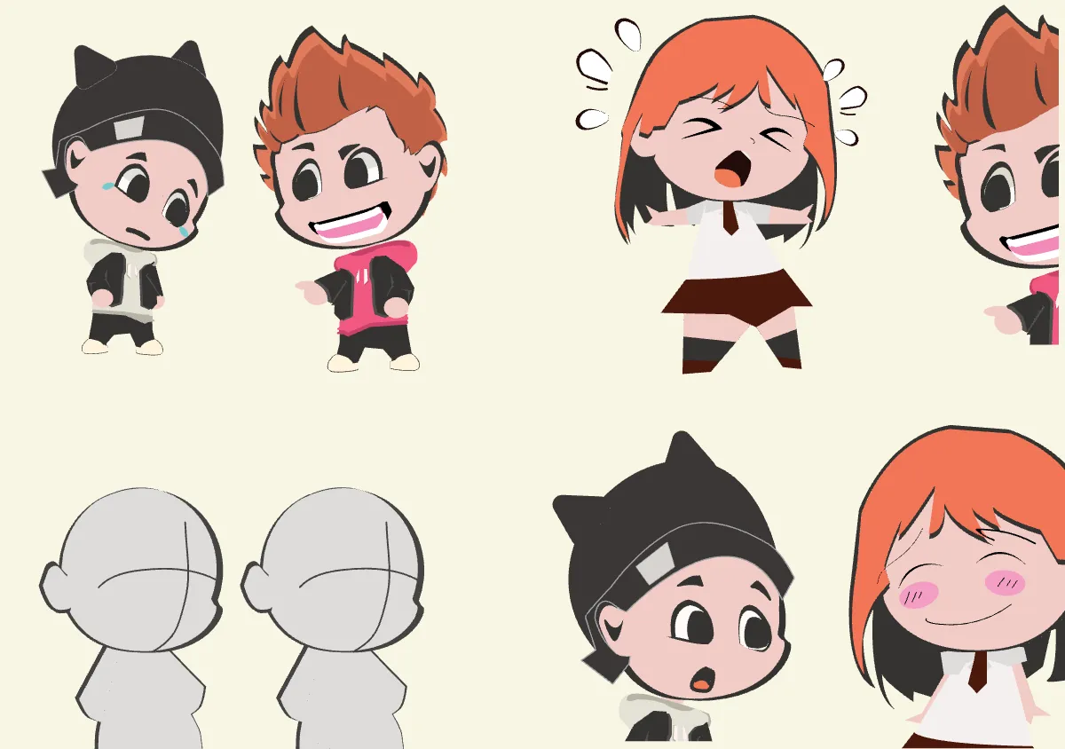 Free Professional Anime Comic Strip Template to Edit Online