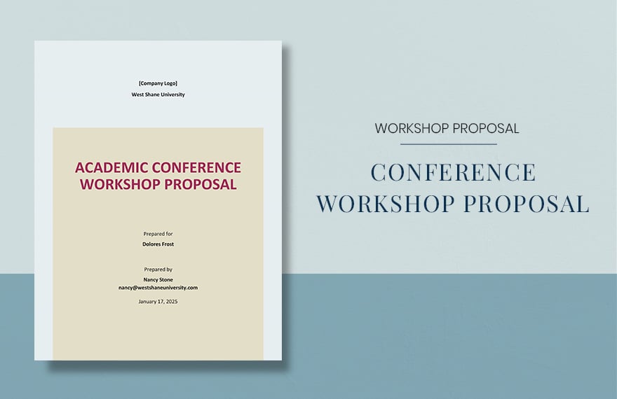 Conference Workshop Proposal Template