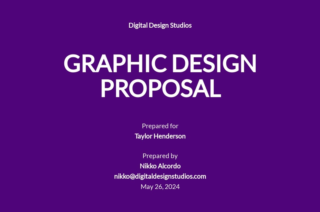 6+ FREE Graphic Design Proposal Templates [Edit & Download]