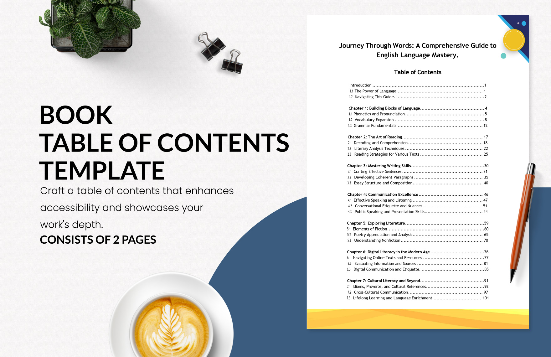 Book Table of Contents Template - Download in Word, Google Docs, PDF ...