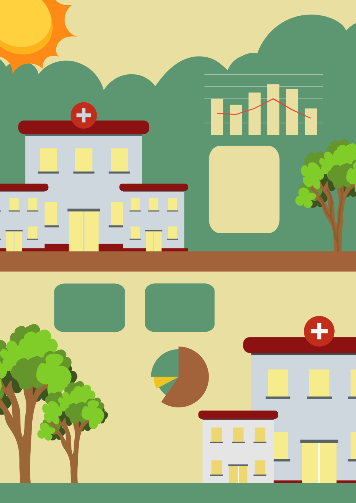 Free Medical Hospital Background Infographic Template