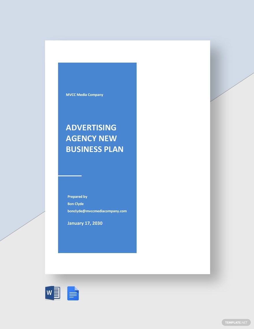 Advertising Agency New Business Plan Template