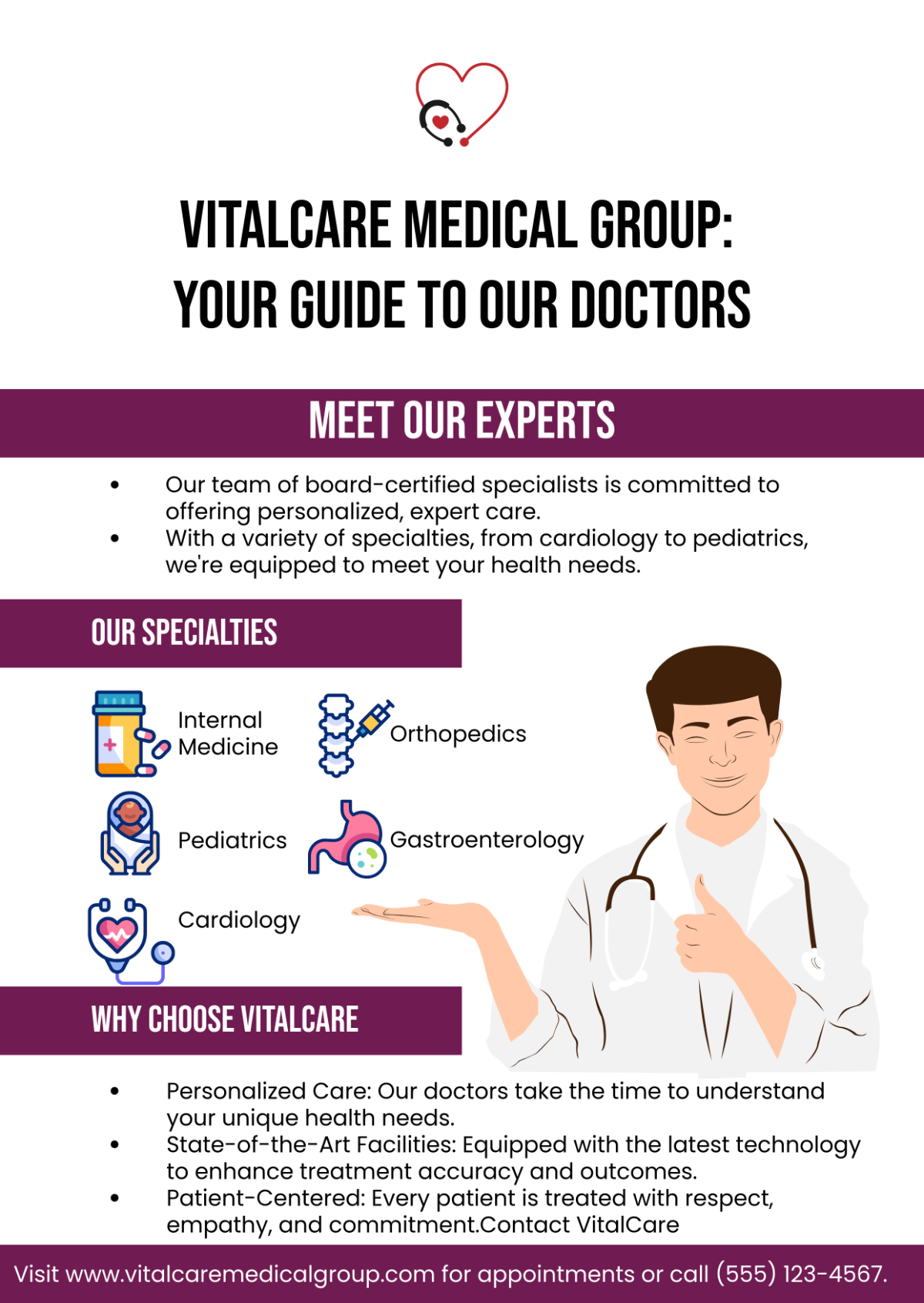 Free Medical Doctors Infographic Template to Edit Online
