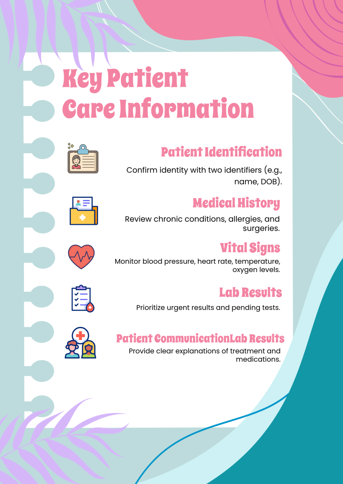 Free Aesthetic Medical Patient Infographic Template to Edit Online