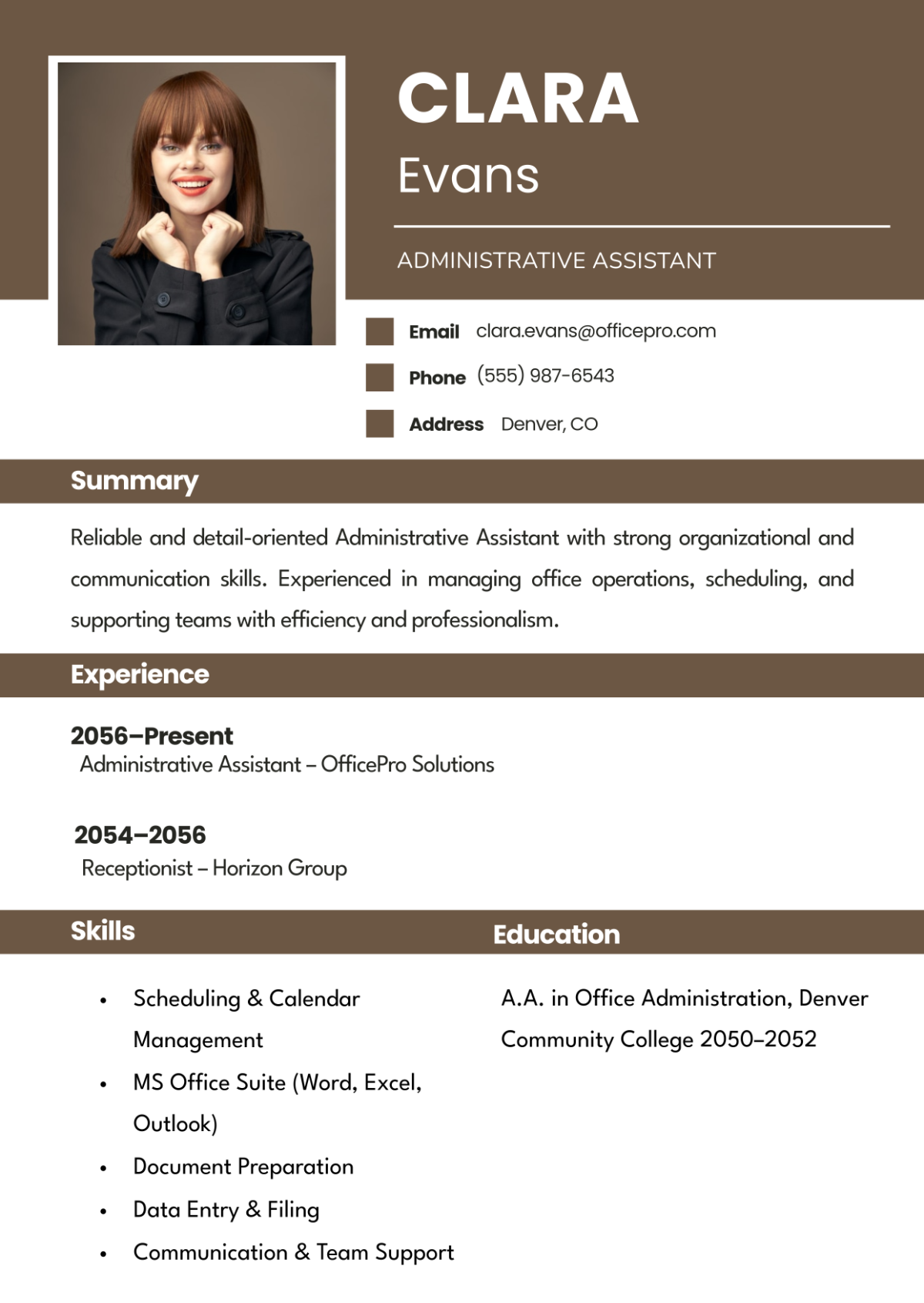 Minimalist Resume Infographic Template