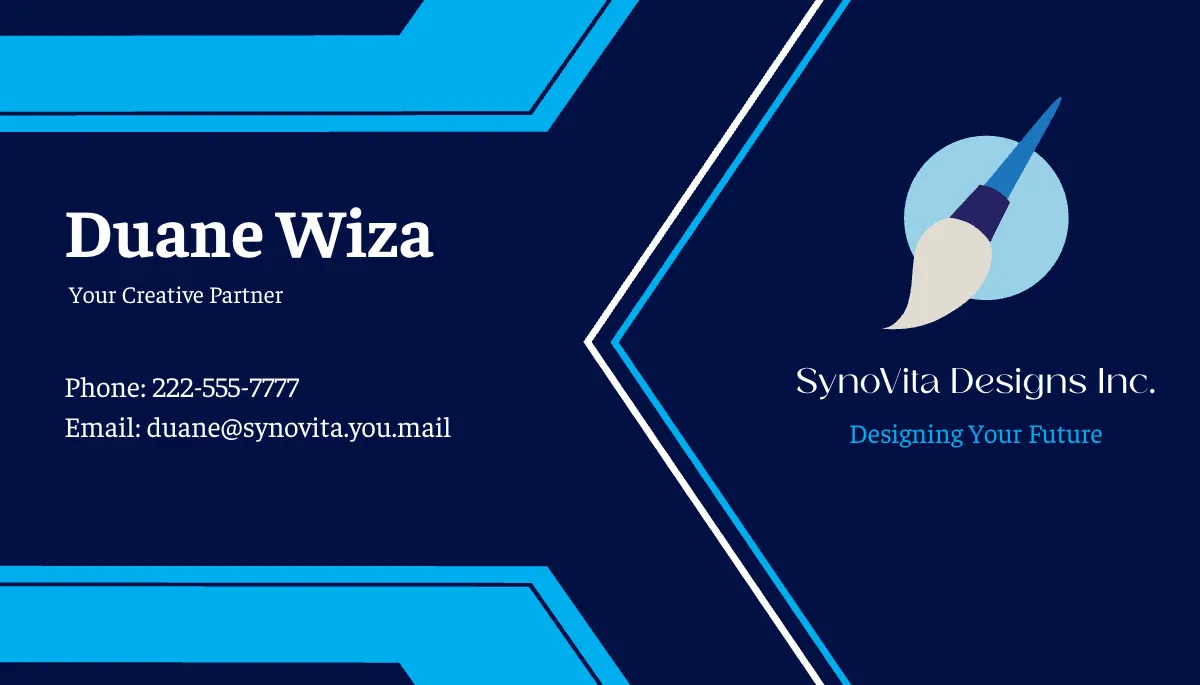 Free Visiting Business Card with Logo Template to Edit Online