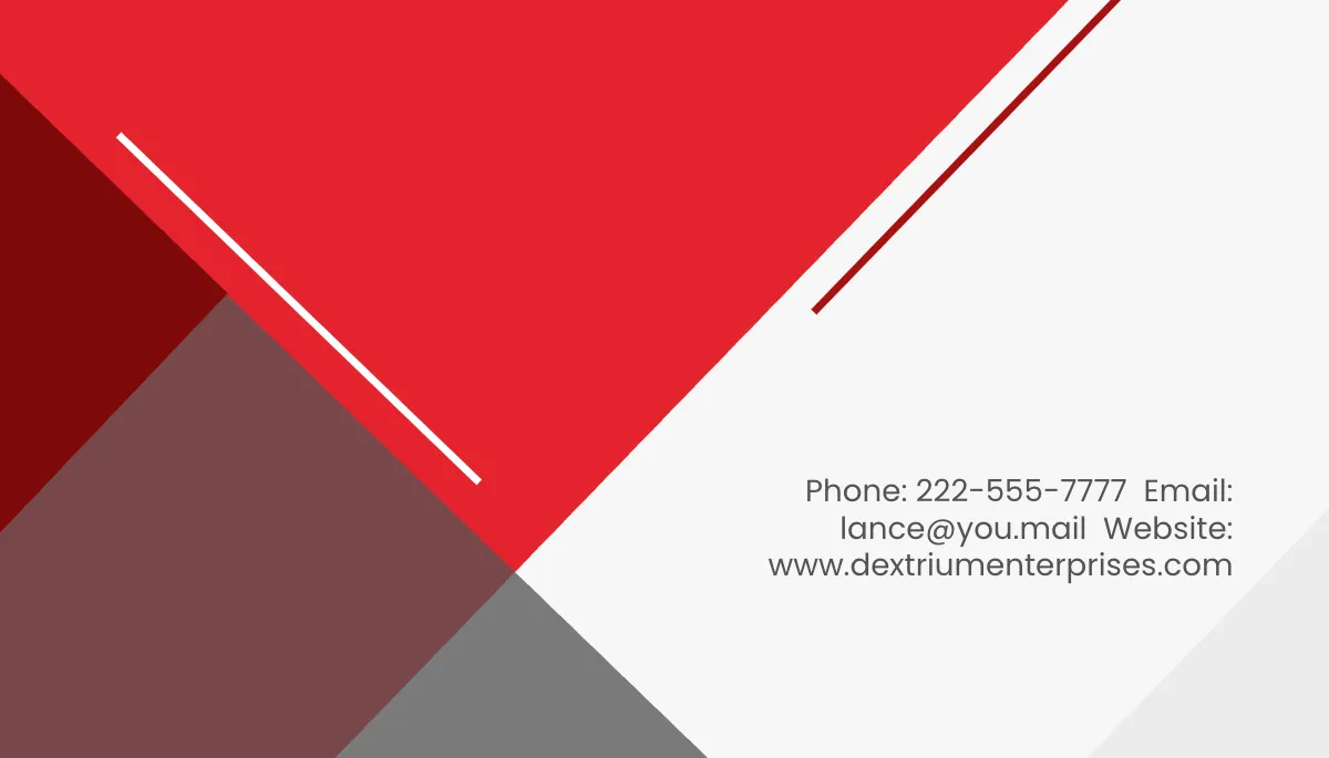 Free Company Visiting Business Card Template to Edit Online