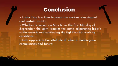 Free Labor Day Presentation Template to Edit Online
