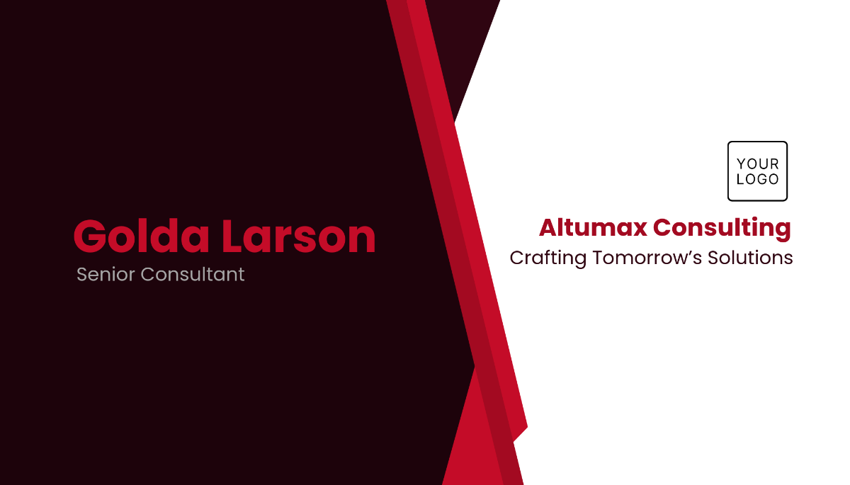 Free Sleek Red Visiting Business Card Template to Edit Online