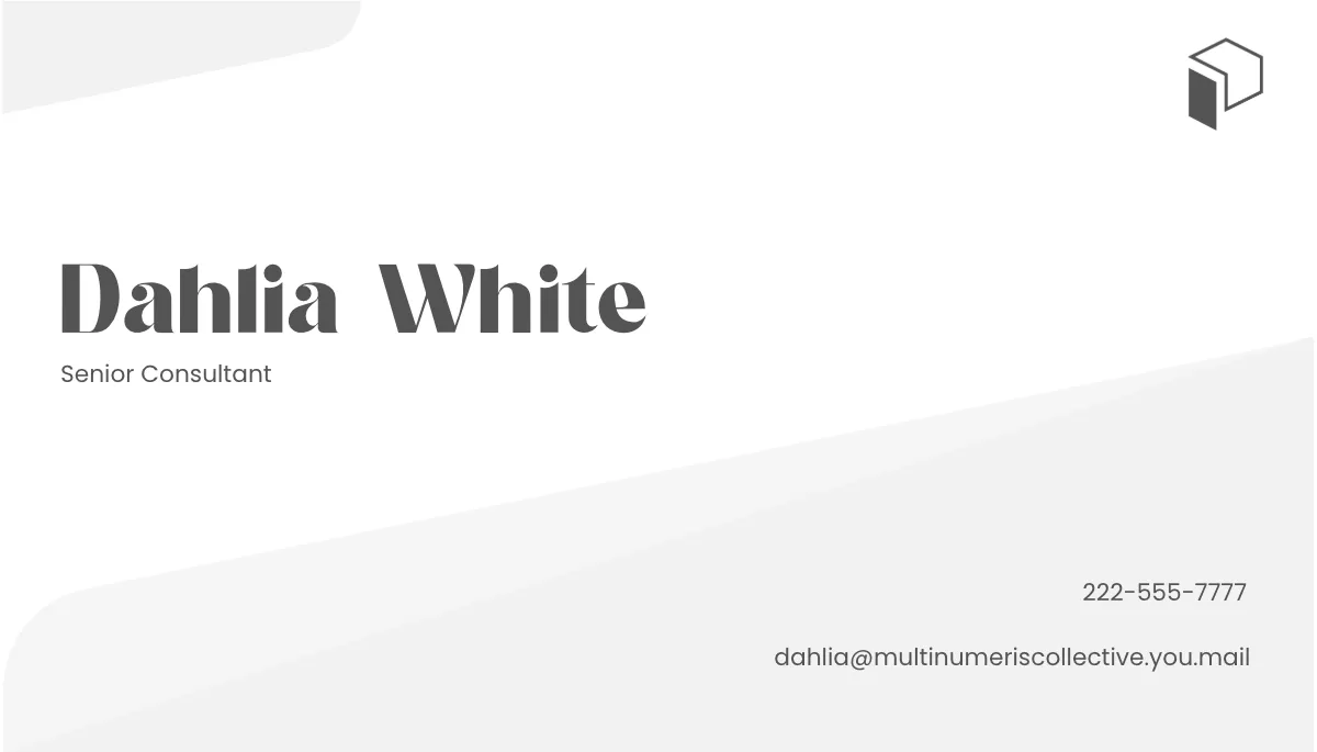 Free Premium White Visiting Business Card Template to Edit Online