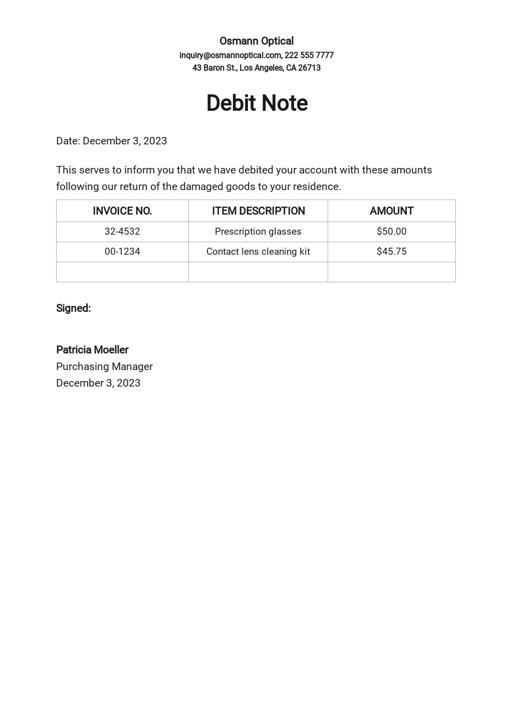 Debit Note Format Template - Word, Apple Pages, PDF  Template.net Throughout Credit Note Template Doc