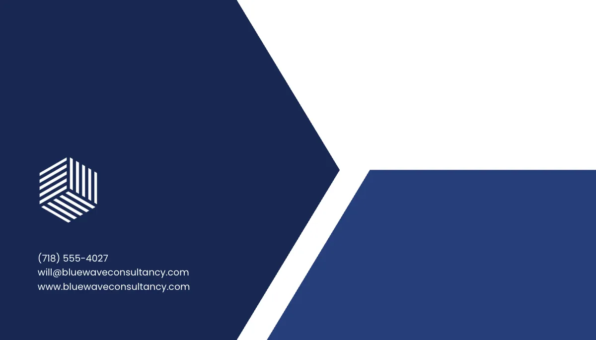 Free Blue Two-Sided Visiting Business Card Template to Edit Online