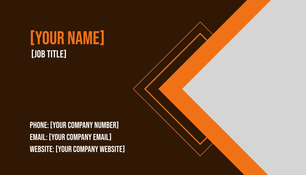 Free Blank Corporate Visiting Business Card Template to Edit Online