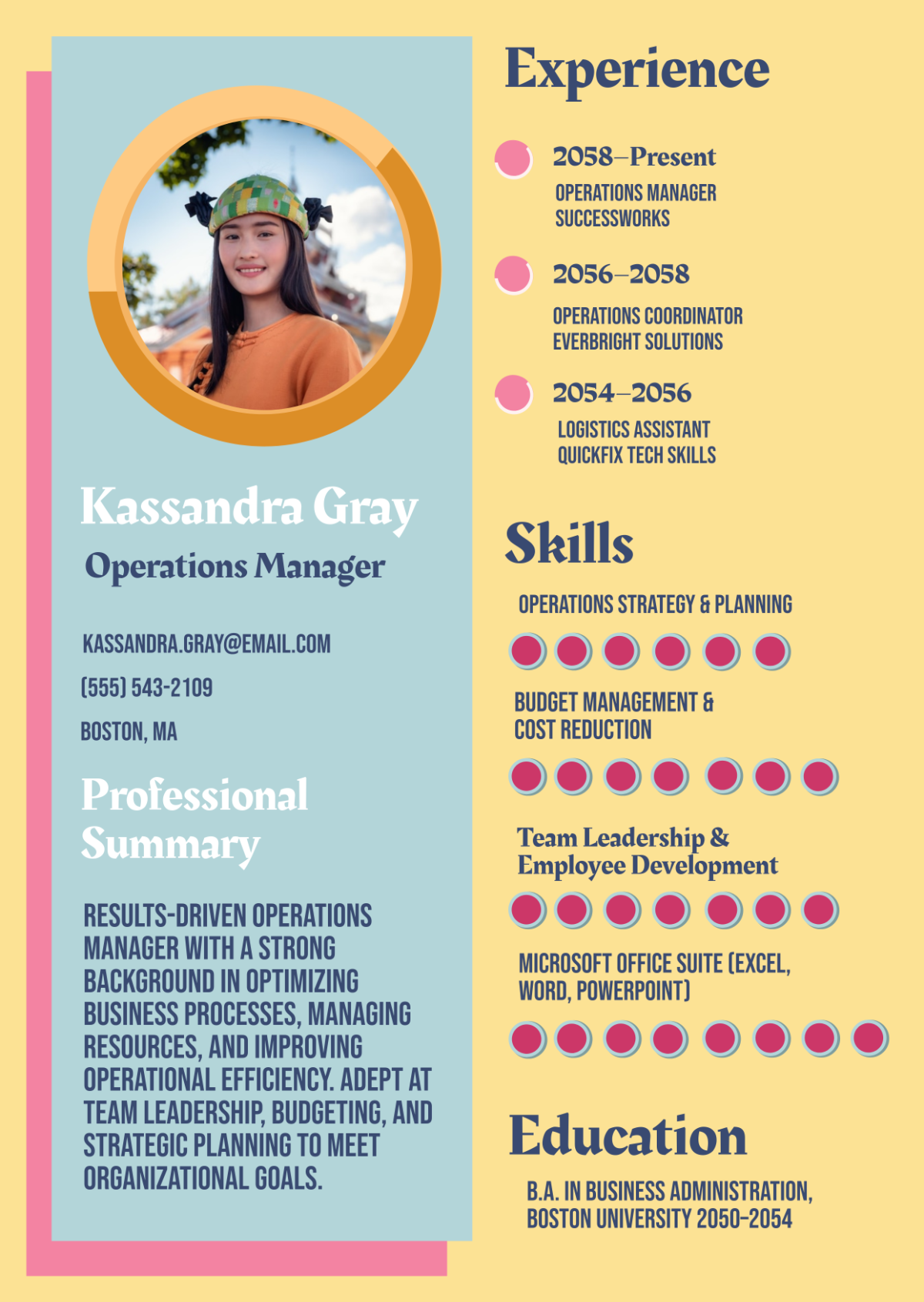 Free Personal Resume Infographic Template