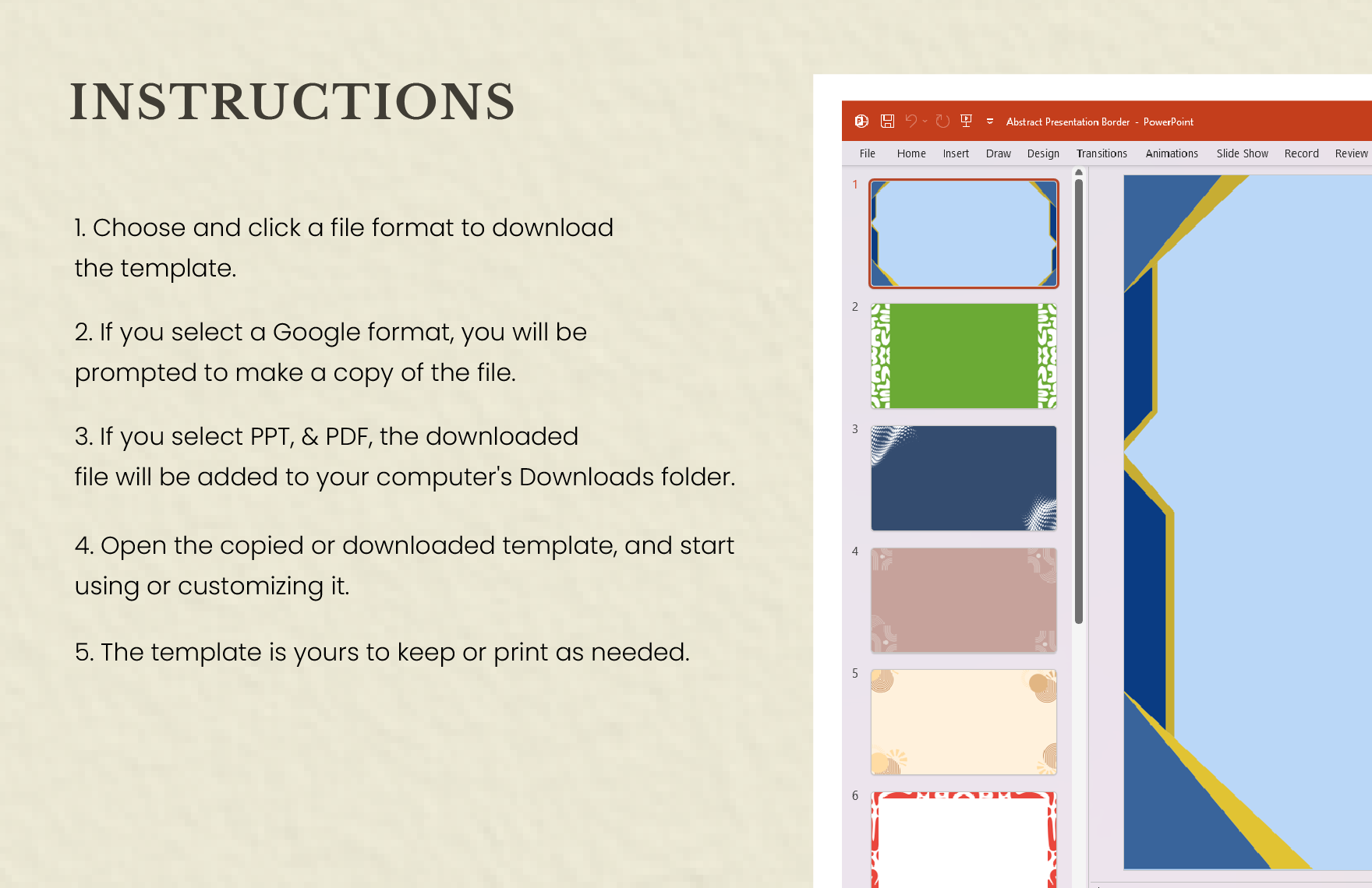Abstract Presentation Border