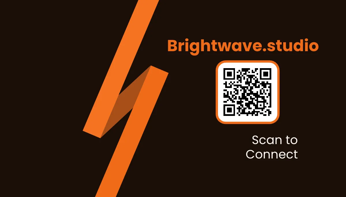 Free Minimalist QR Code Business Card Template to Edit Online