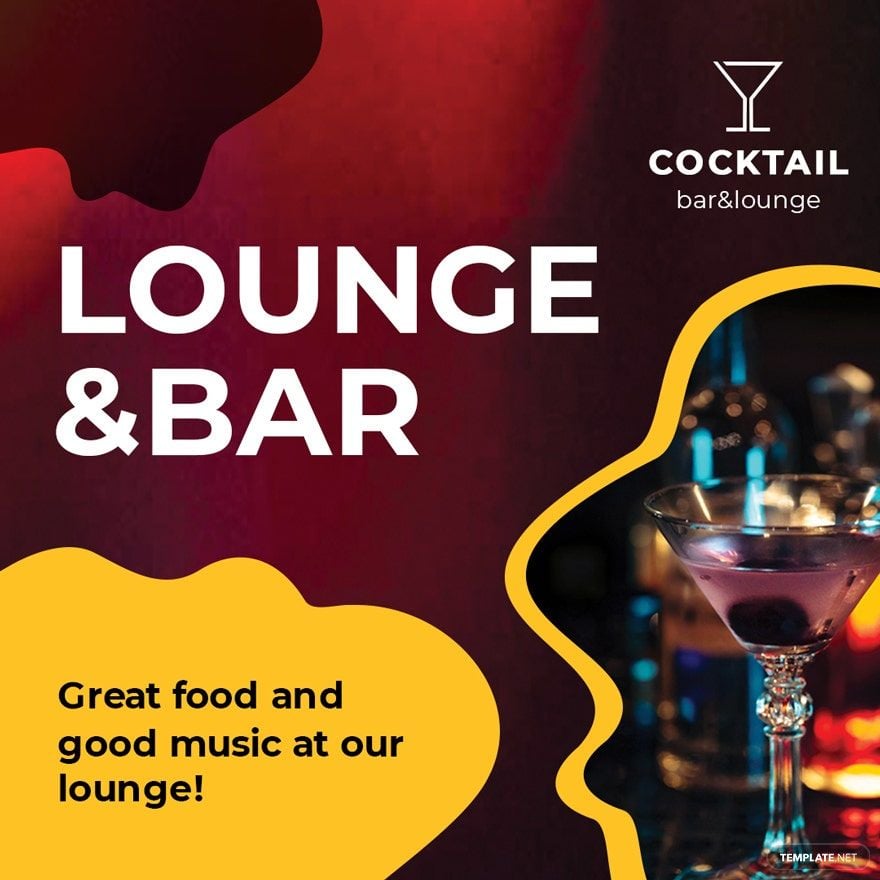 Bar/Lounge Instagram Post Template in PSD