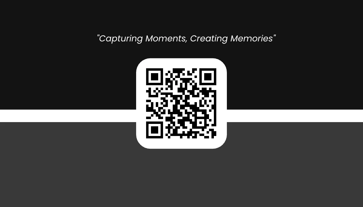 Free Photographer QR Code Business Card Template to Edit Online