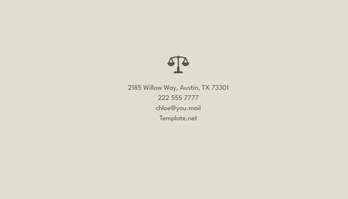 Free Real Estate Lawyer Business Card Template to Edit Online