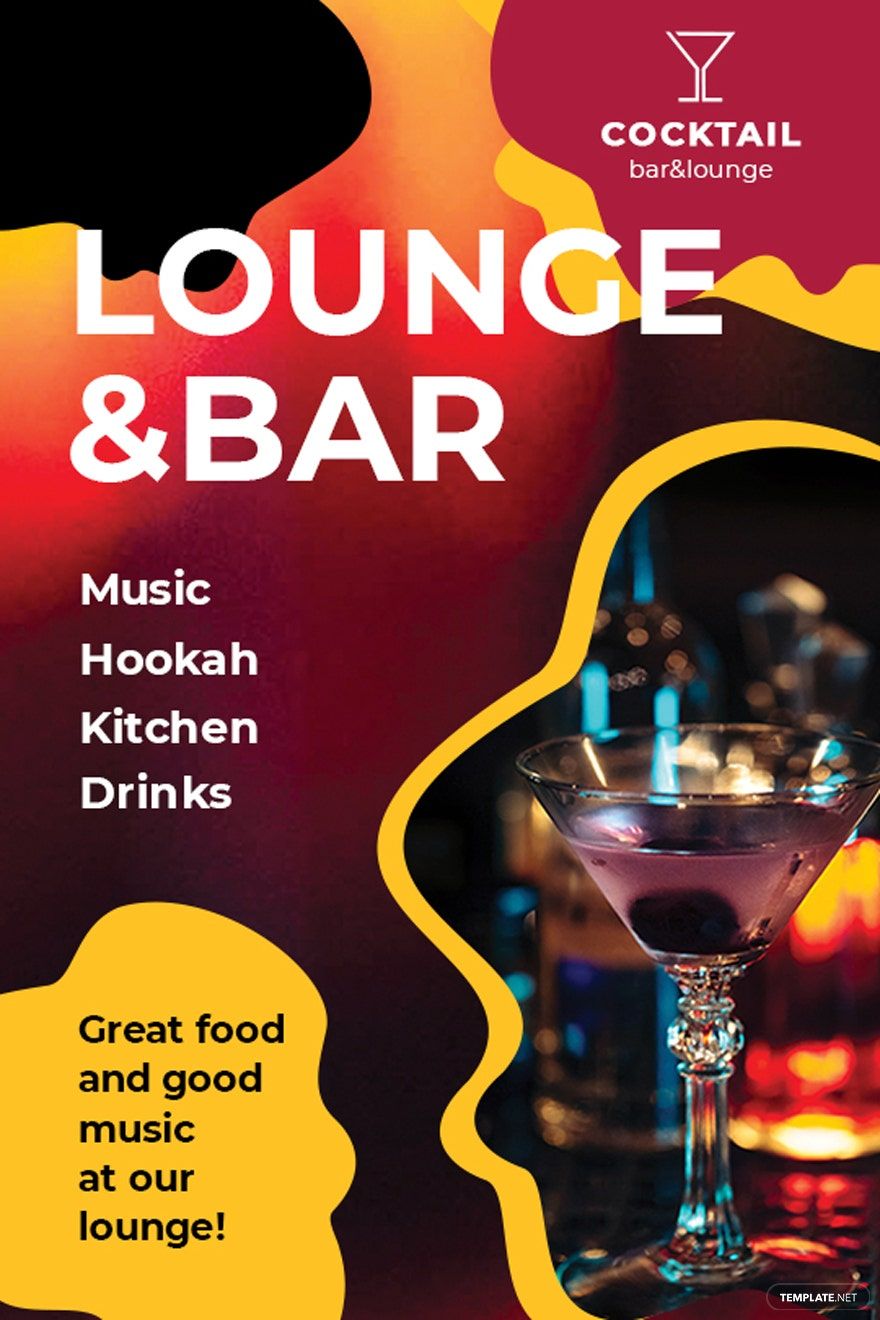 Bar/Lounge Tumblr Post Template in PSD