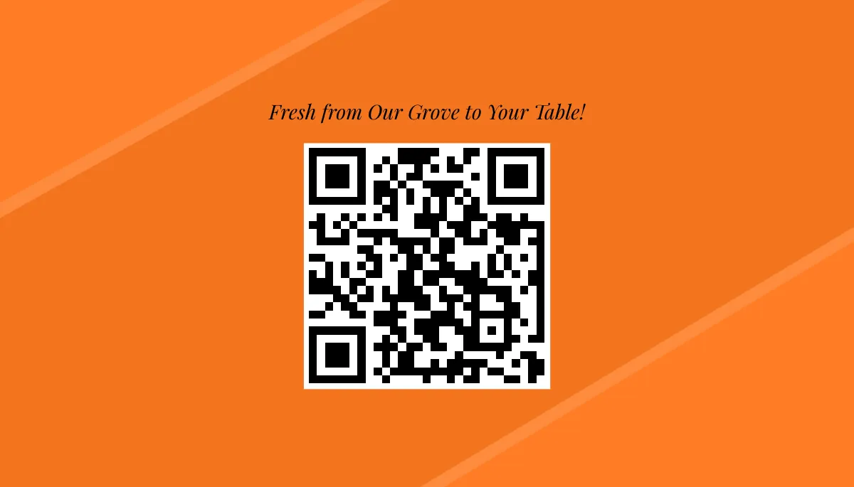 Free Elegant Orange QR Code Business Card Template to Edit Online