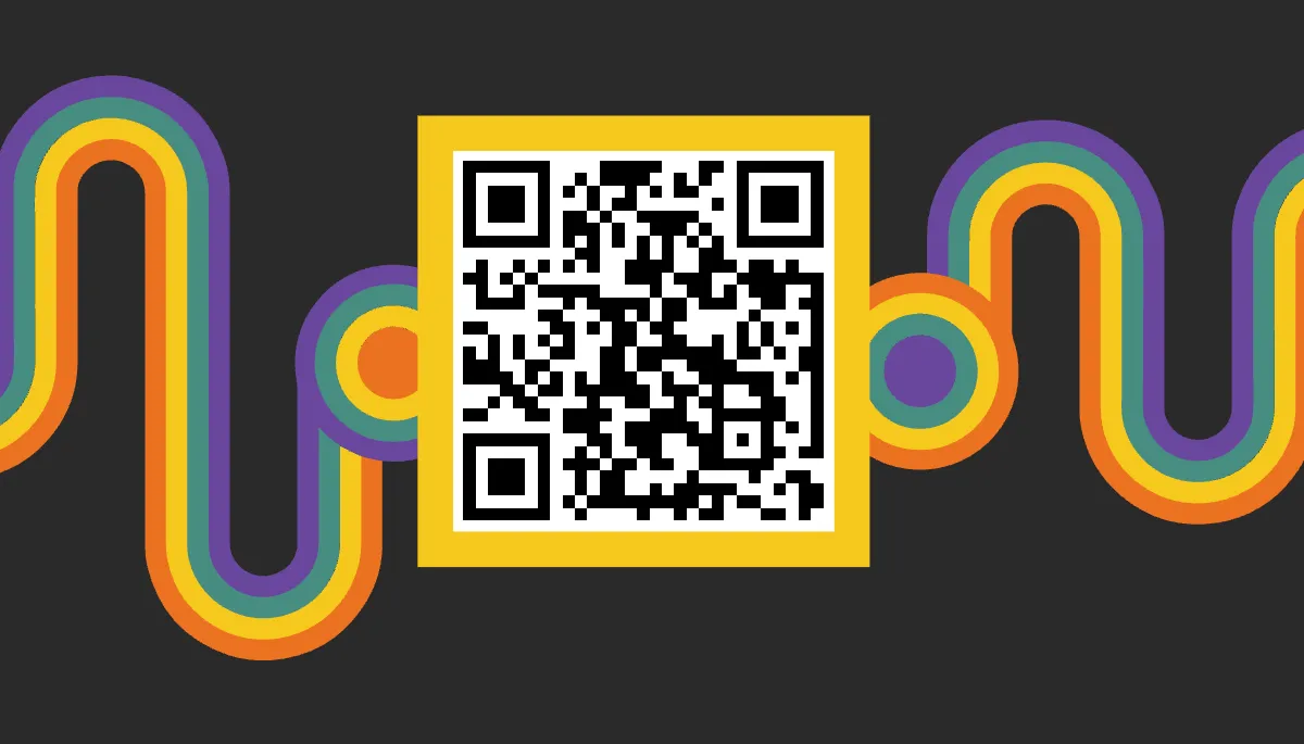 Free Retro QR Code Business Card Design Template to Edit Online