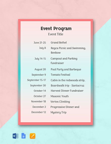 Free Event Program Template For Word from images.template.net