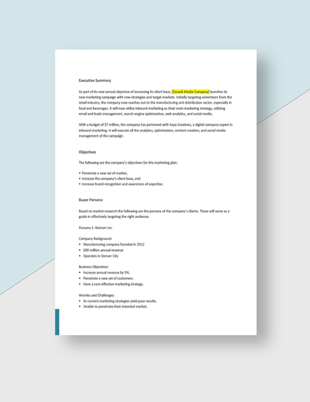 Free Blank Advertising Agency Business Plan Template - Google Docs 