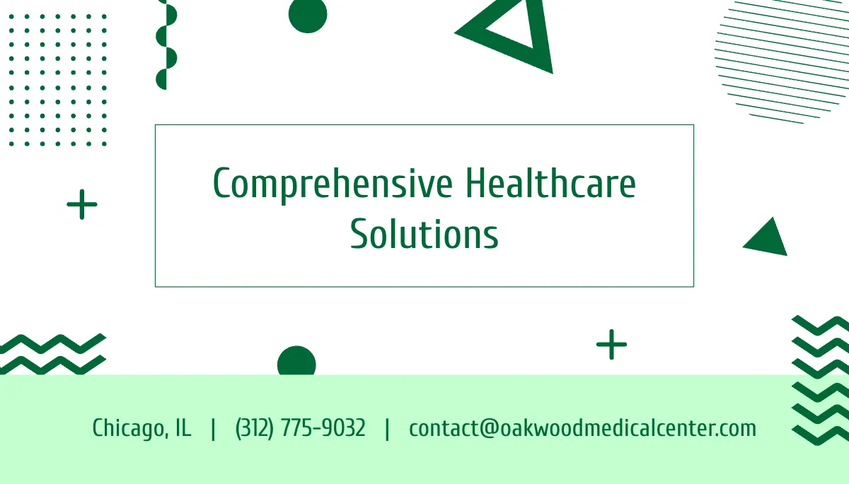 Free Creative Geometric Medical Business Card Template to Edit Online
