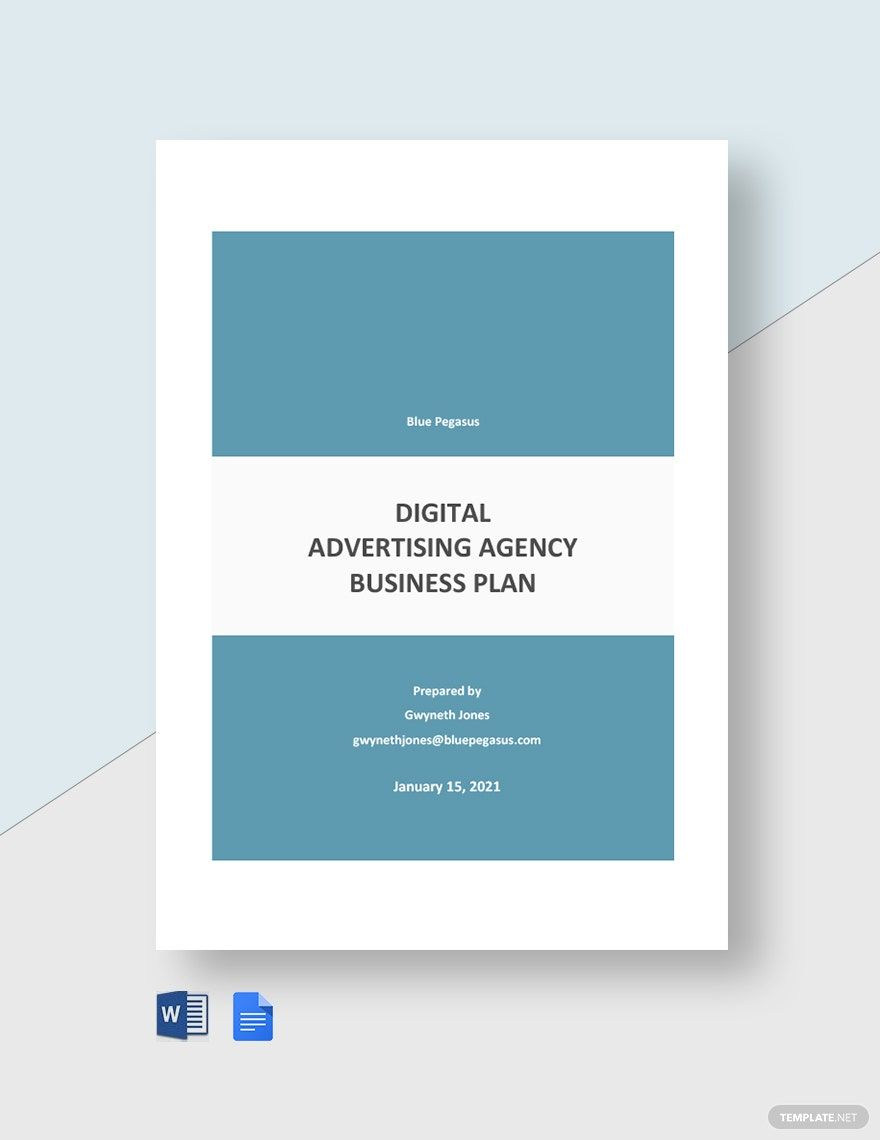 Digital Advertising Agency Business Plan Template in Word, Google Docs, Apple Pages