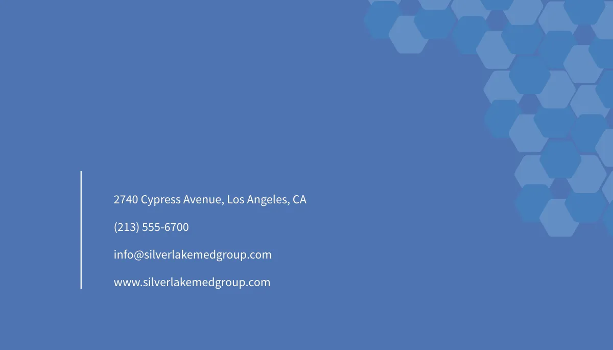 Free Seamless Medical Business Card Template to Edit Online