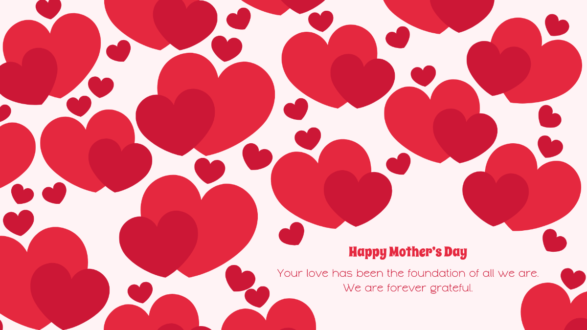 Mother’s Day Heart Background Template