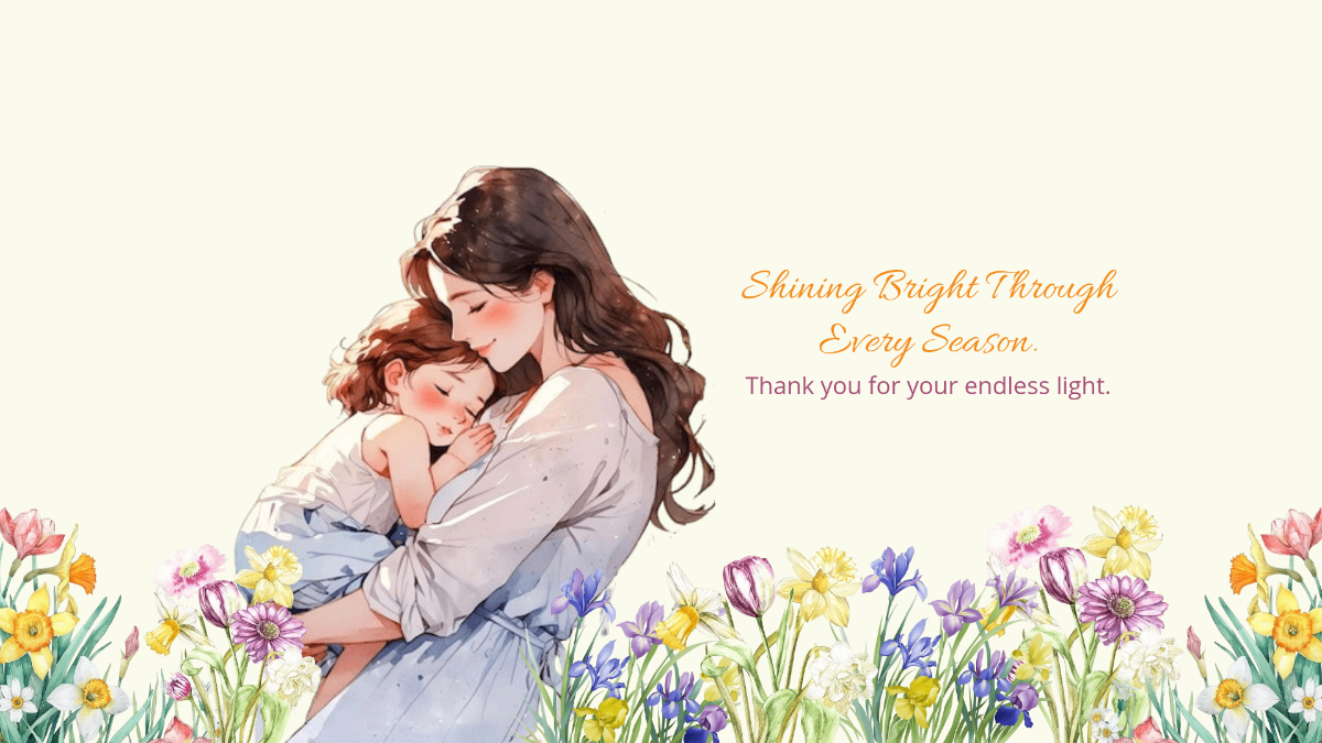 Spring Blossom Mother’s Day Background Template