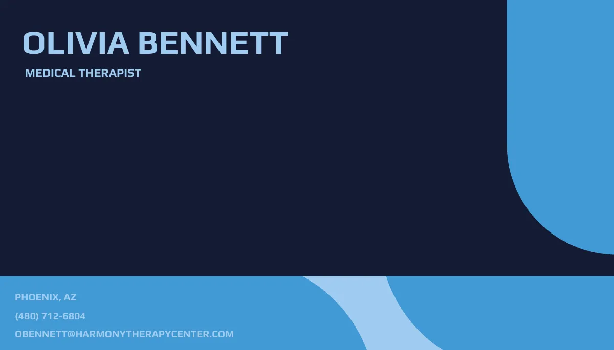 Free Medical Therapist Business Card Template to Edit Online