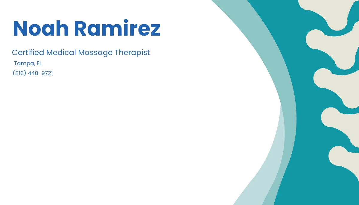 Free Medical Massage Business Card Template to Edit Online
