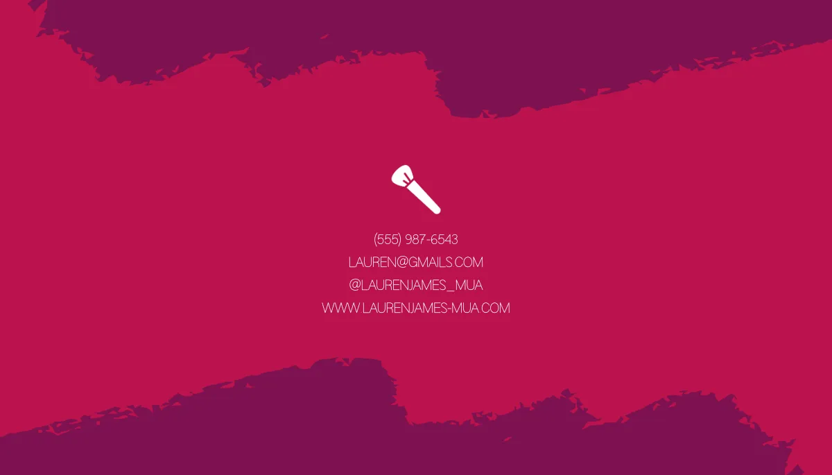 Free Trendy Makeup Artist Business Card Template to Edit Online