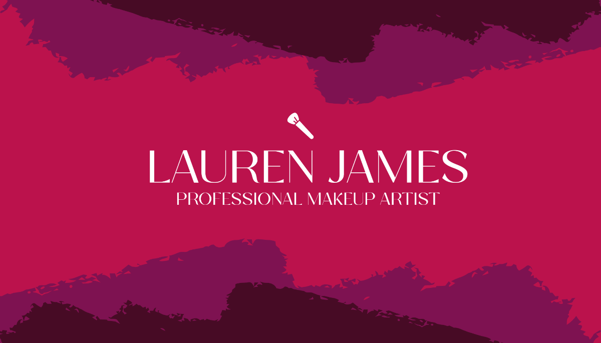 Free Trendy Makeup Artist Business Card Template to Edit Online