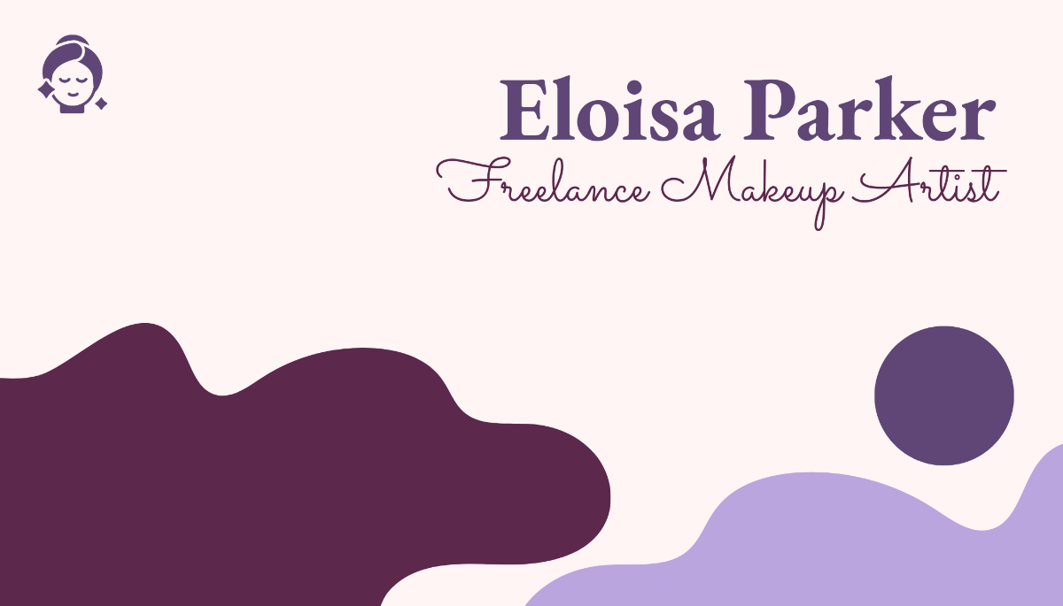 Free Simple Cosmetic Makeup Artist Business Card Template to Edit Online