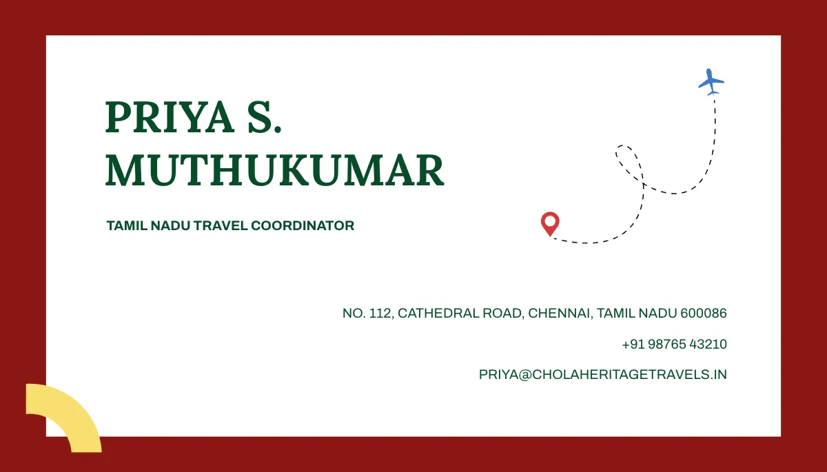 Free Tamil Travel Company Business Card Template to Edit Online