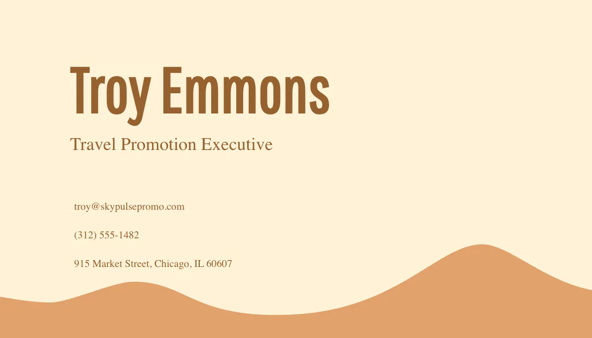 Free Aesthetic Travel Promotion Business Card Template to Edit Online