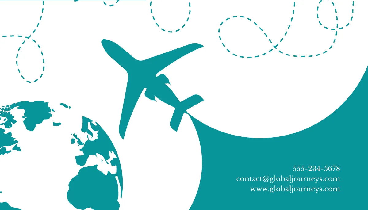 Free Travel Operator Business Card Template to Edit Online