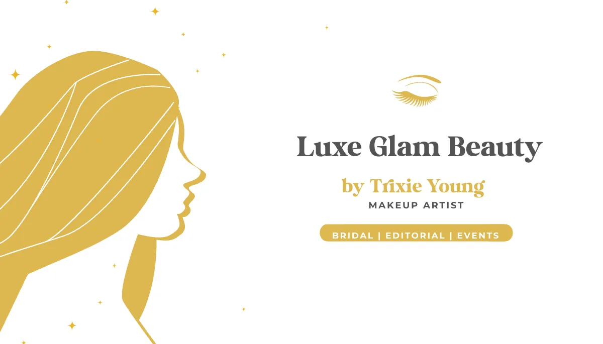 Free Gold Chic Makeup Artist Business Card Template to Edit Online