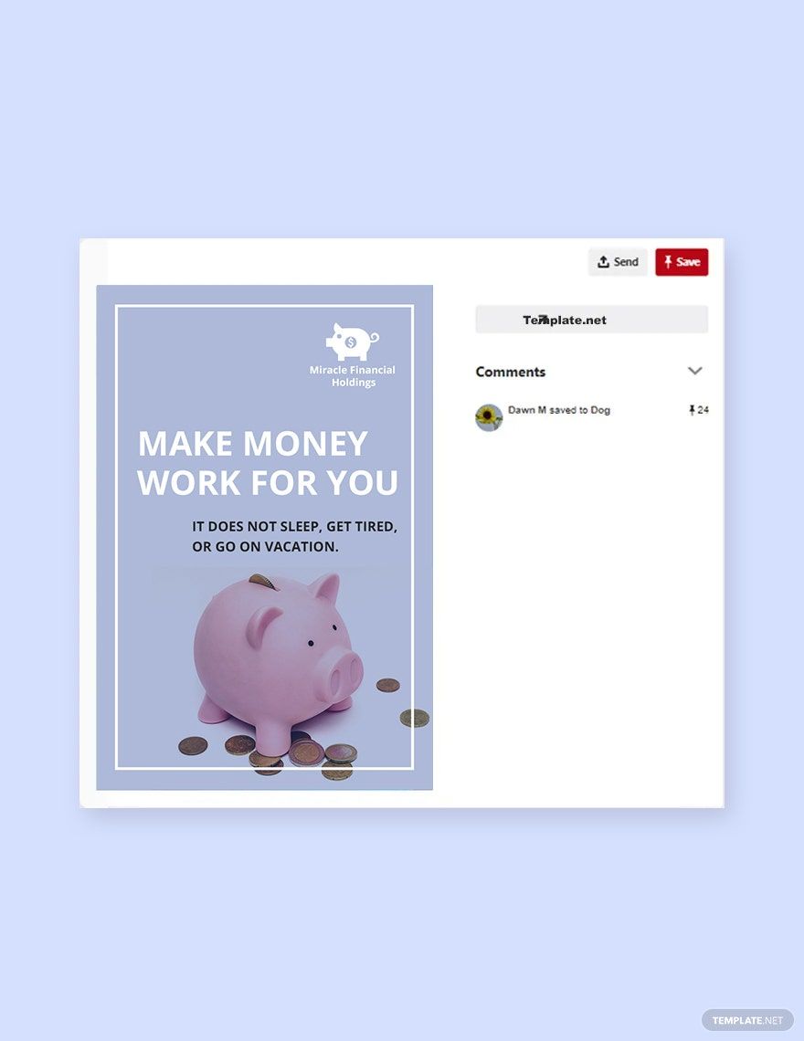 Investment Fund Pinterest Pin Template in PSD