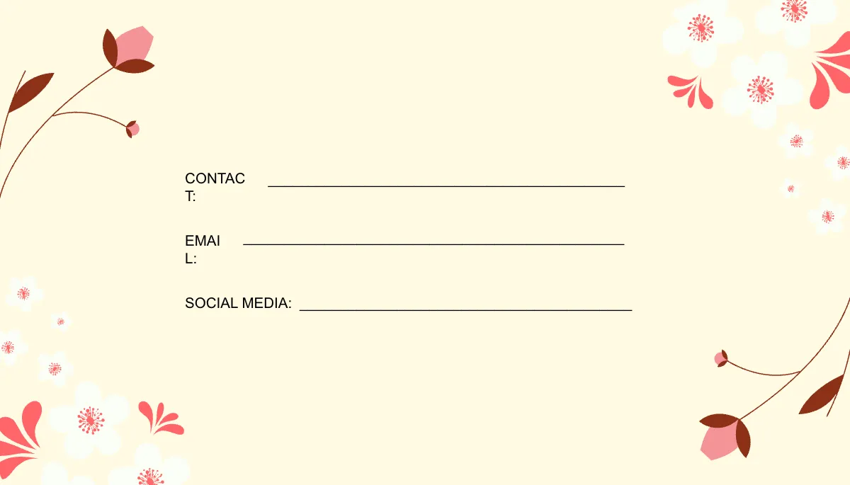 Free Blank Makeup and Nail Artist Business Card Template to Edit Online